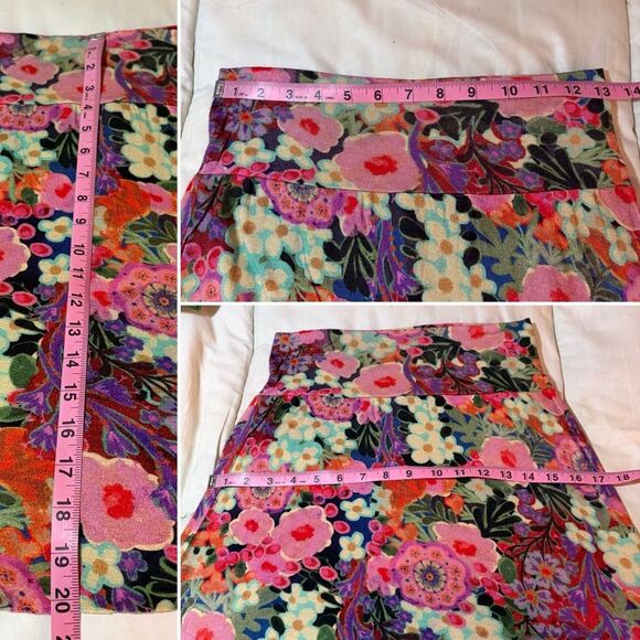 Natural Life Live-In-It Knit ButterSoft Floral Mini Skirt Pink Multicolor S NWT - Picture 11 of 12